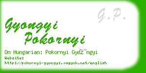 gyongyi pokornyi business card